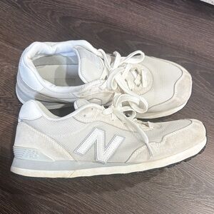 New Balance Cream and White Casual Sneakers